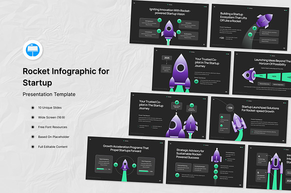 Rocket Infographic for Startup KEY preview 4