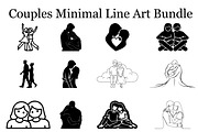 Couples Minimal Line Art Bundle, a Graphic by BIPLOB EXPERT (Thumbnail 3 of 3)