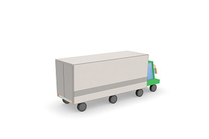 Truck Lorry Vehicle Low Poly Simple