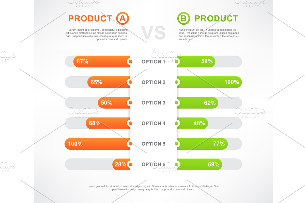 Comparison table, compare, an Illustration by Vector Tradition