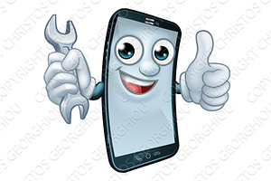 Mobile Phone Repair Spanner Thumbs, a Technology Illustration by Christos Georghiou