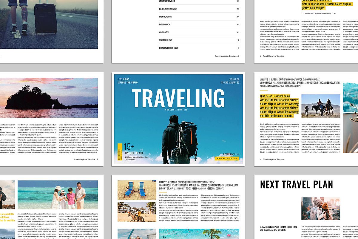 Travel Magazine Template, a Magazine Template by ElvinPrint (Photo 2 of 7)