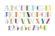 Five variations of font decoration, a Serif Font by pixelwerk (Thumbnail 4 of 6)