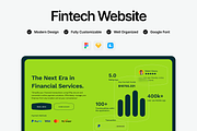 Fintech Website UI Kit, an UI Kit Template by DjectStudio (Thumbnail 1 of 3)