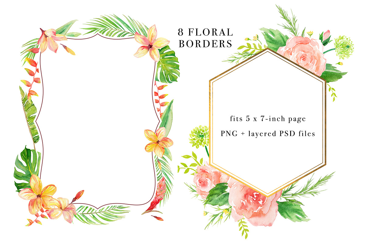 Sale- Floral Borders Design Set, an Illustration by Art by Lin (Photo 2 of 7)