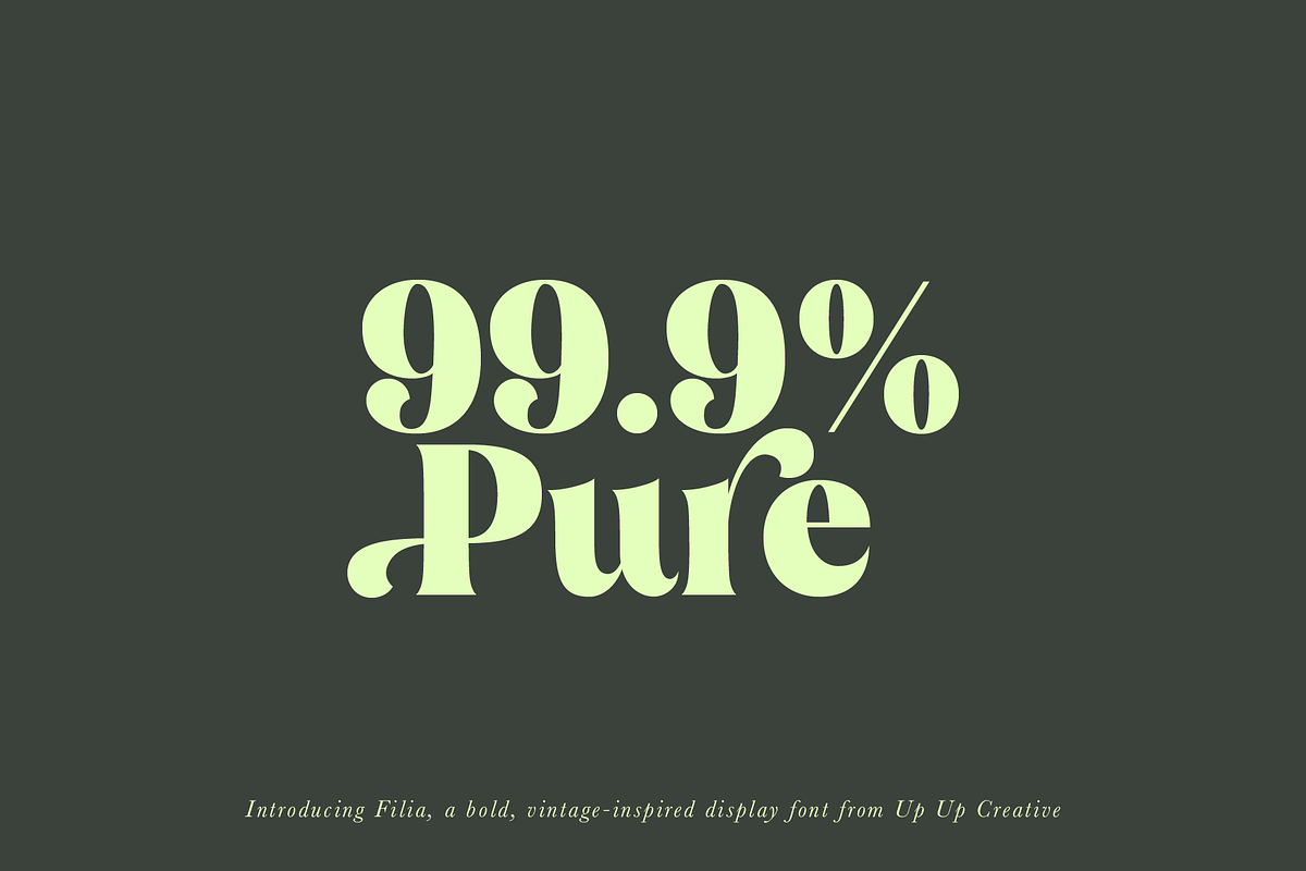 Filia Display Font preview 8