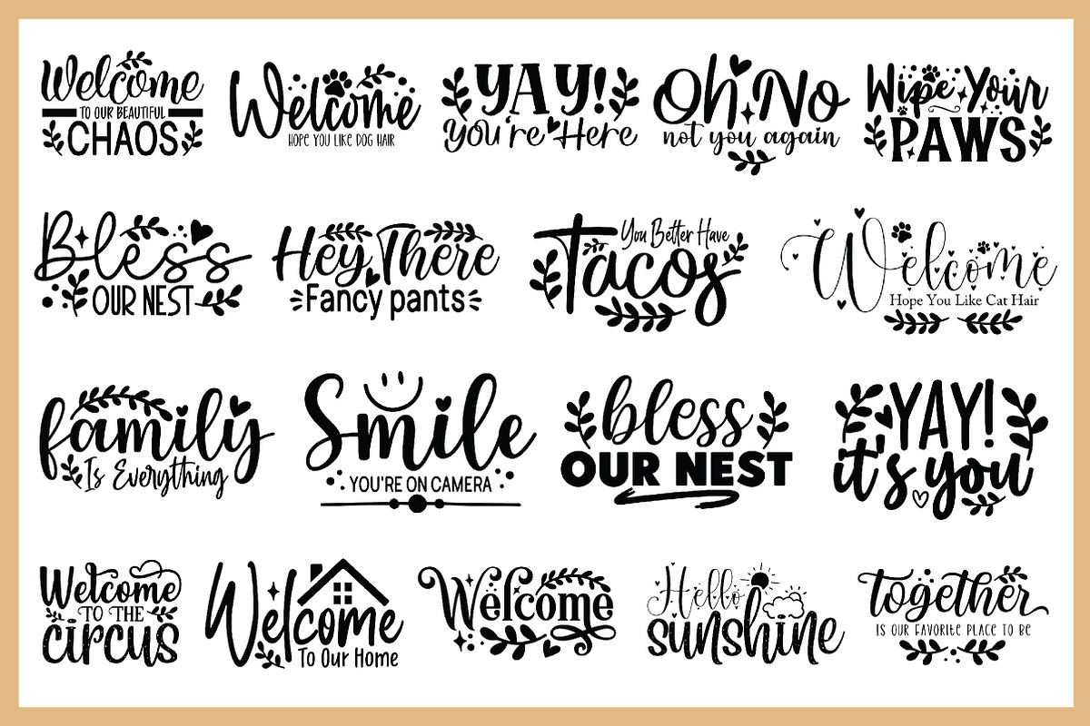 Doormat SVG Bundle, a Graphic by crafthome (Photo 2 of 20)