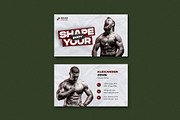 Sports Gym Business Card, a Business Card Template by Saman Osama (Thumbnail 1 of 4)