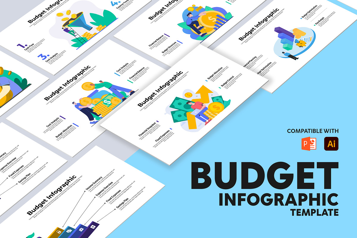 Budget Infographic, a Presentation Template by Mighty-Slide (Photo 1 of 4)