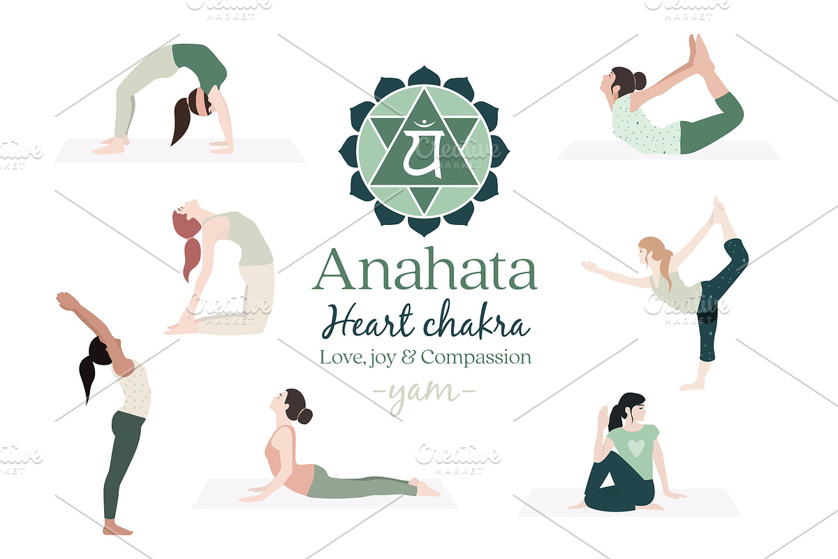 Anahata Chakra Yoga Postures, an Illustration by Sunnyfields (Photo 1 of 5)