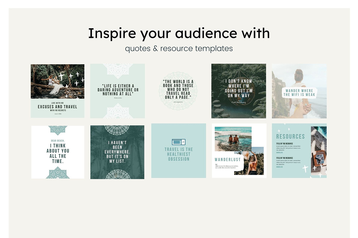 Coast Instagram Feed Canva Templates, a Social Media Template by Cultive Creative (Photo 7 of 12)