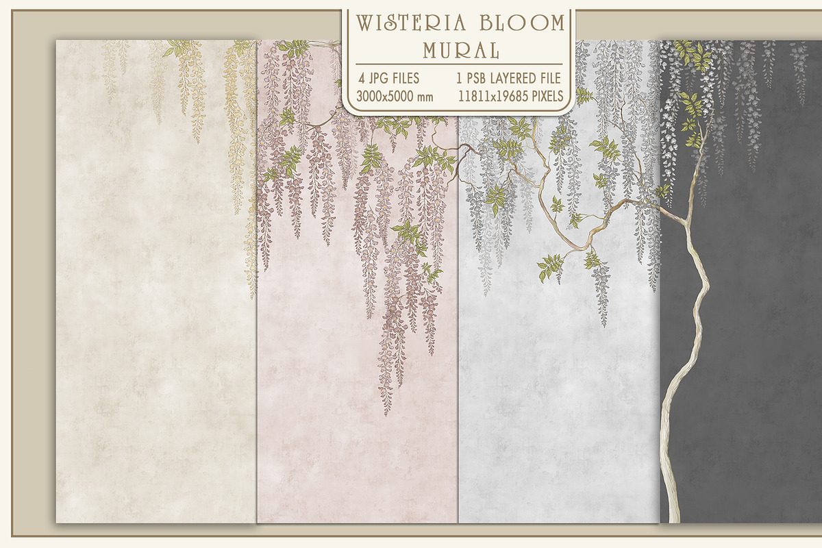 Fresco collection Wisteria bloom, a Wallpaper Graphic by Natalia0307 (Photo 2 of 25)