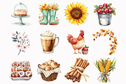 Cottagecore Fall Clipart, an Illustration by Design Market (Thumbnail 2 of 5)