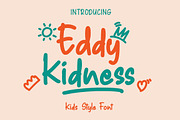 Eddy Kidness - Kids Style Font, a Handwritten Font by Voux Studio (Thumbnail 1 of 10)