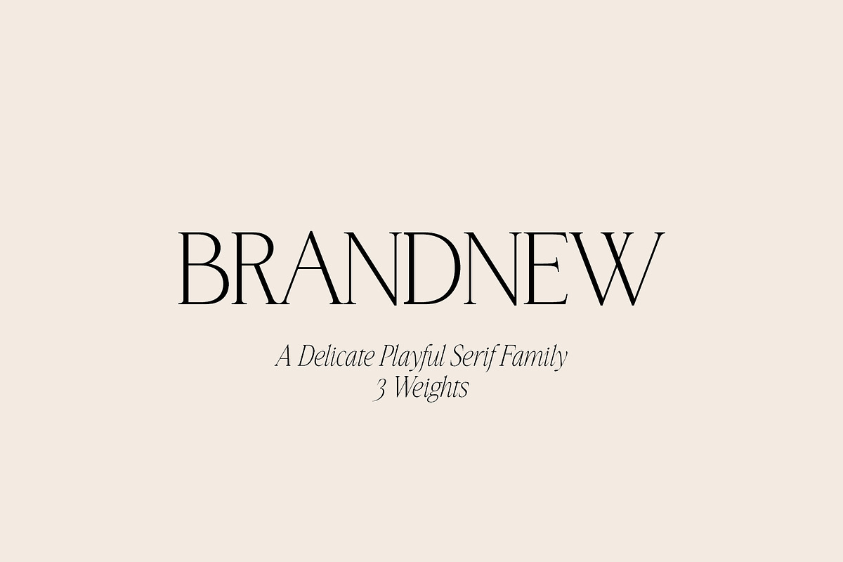 BrandNew – Luxury Serif Family, a Serif Font by BilberryCreates (Photo 1 of 16)