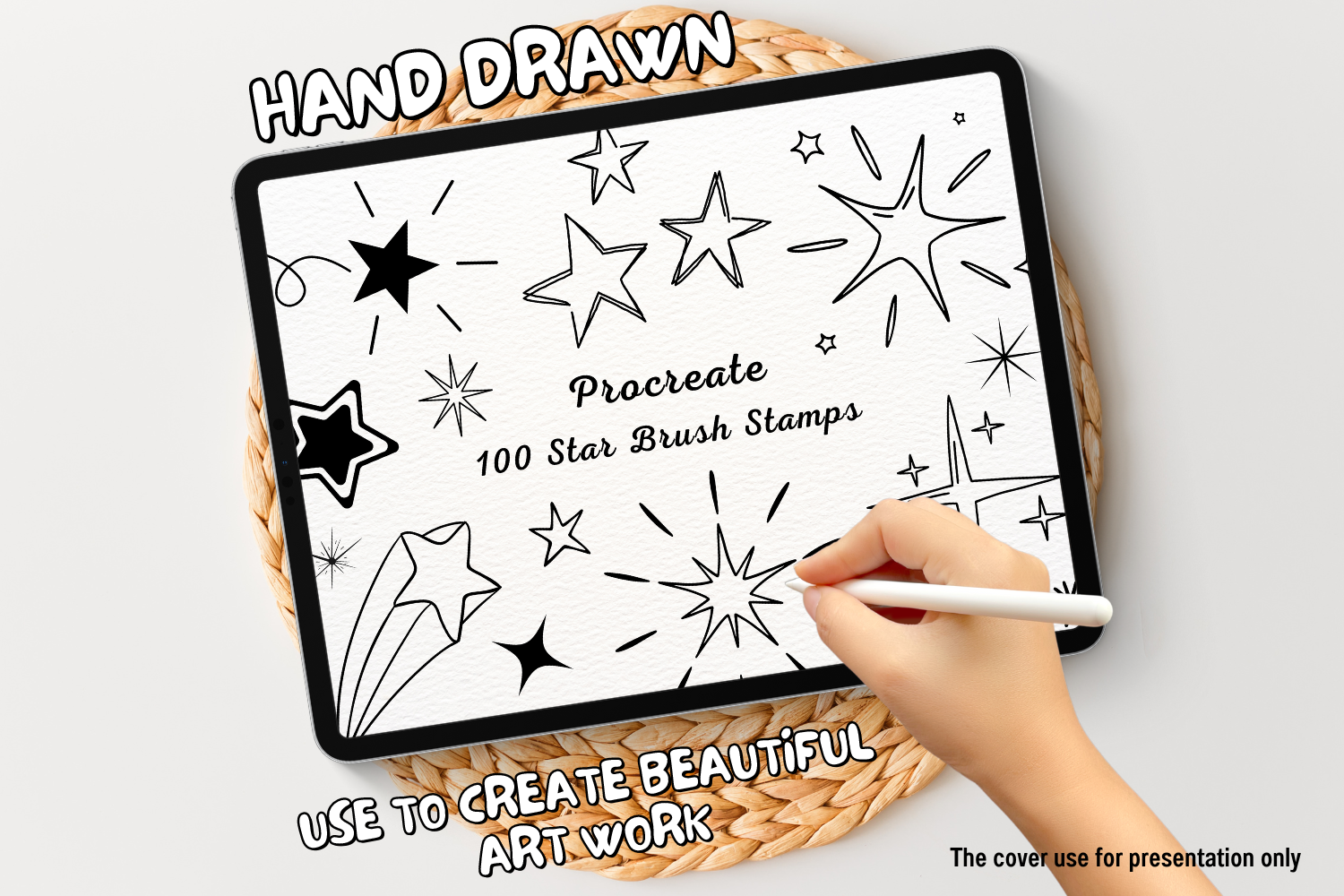 100 Star Procreate Stamps, a Brush Add-On by Painter Creative Books