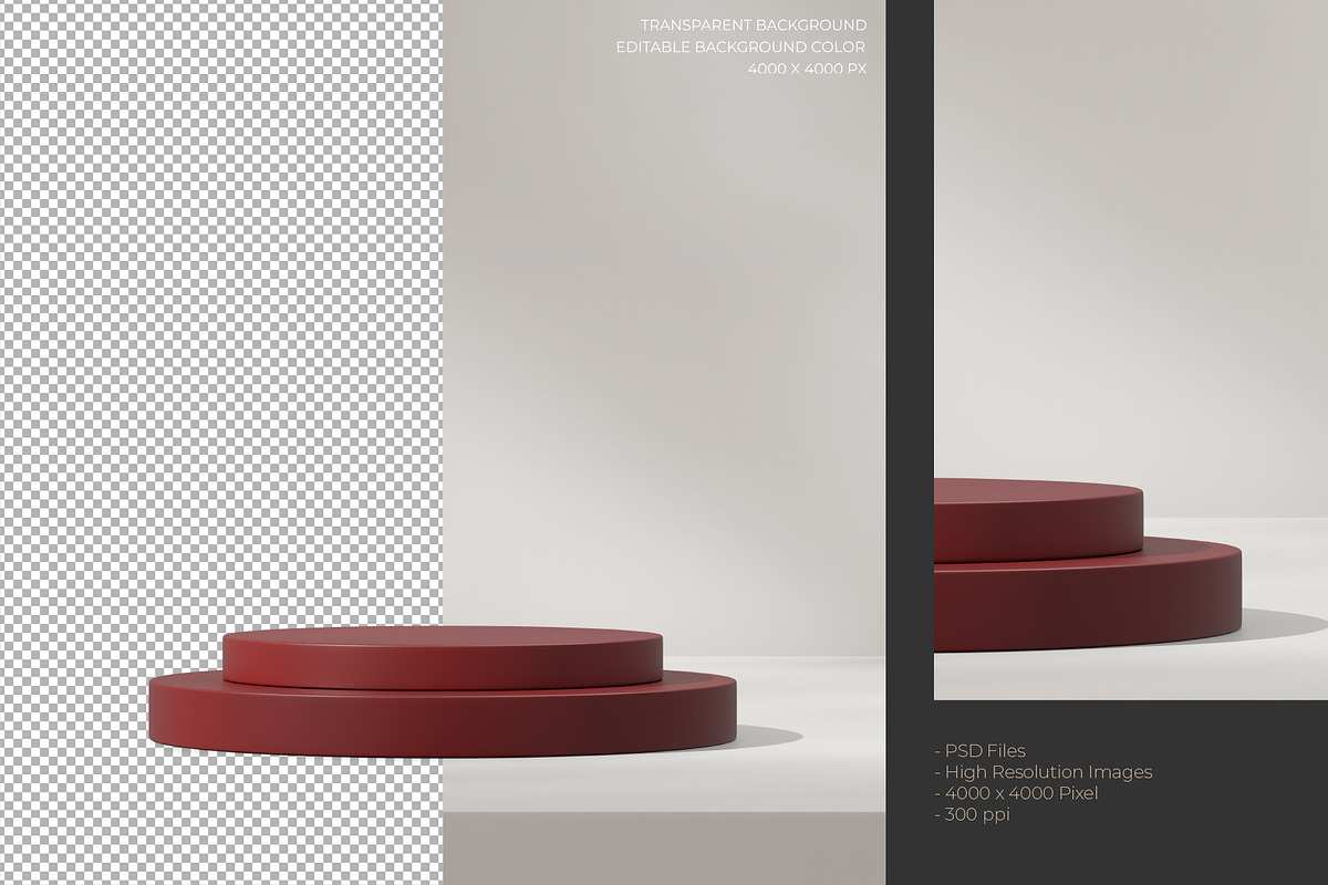 5 Podium with Transparent Background, a Background Graphic by faustudio (Photo 5 of 7)