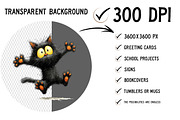 Whimsical Funny Cat PNG, a Seasonal Illustration by Craft Nest (Thumbnail 2 of 8)