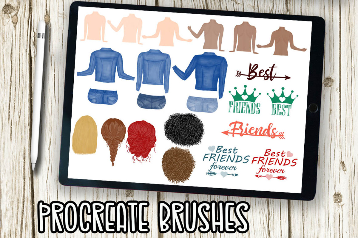 Procreate Brushes, Stamp Brush, a Brush Add-On by chilipapers
