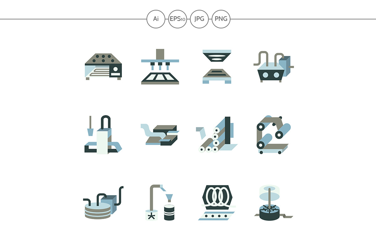 Food production flat simple icons, an Outline Icon by YershovOleksandr
