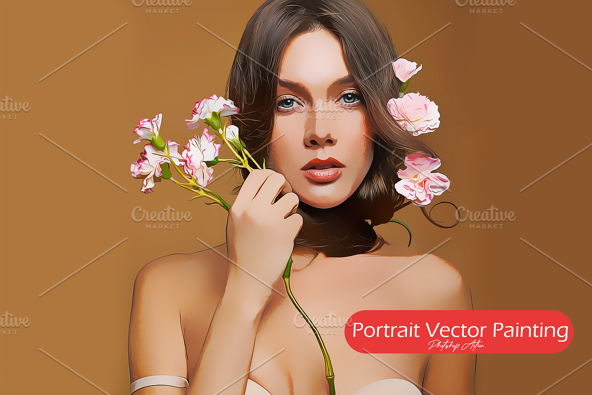 Portrait Vector Painting Action, an Action Add-On by Vatdesign (Photo 4 of 4)