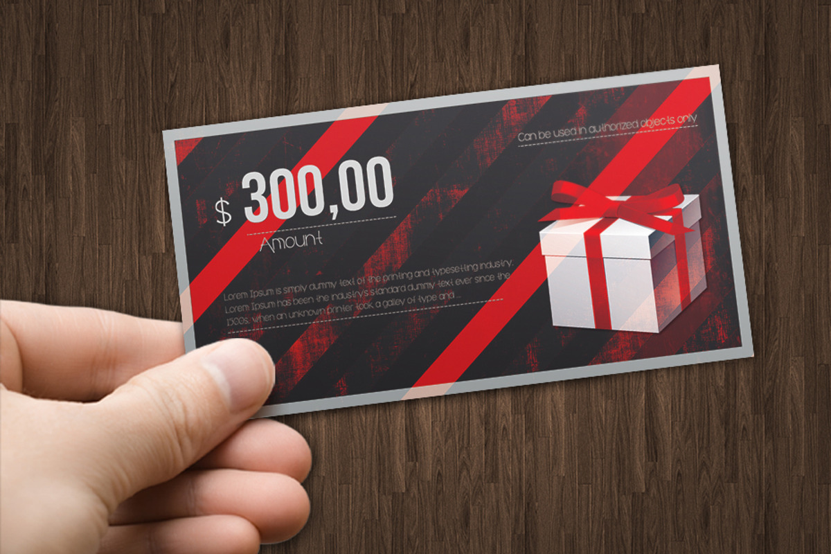 DEVIL RED - GIFT VOUCHER, a Card Template by Tzochko (Photo 4 of 5)