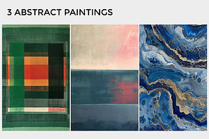 3 Abstract Paintings, an Abstract Photo by Hamza067