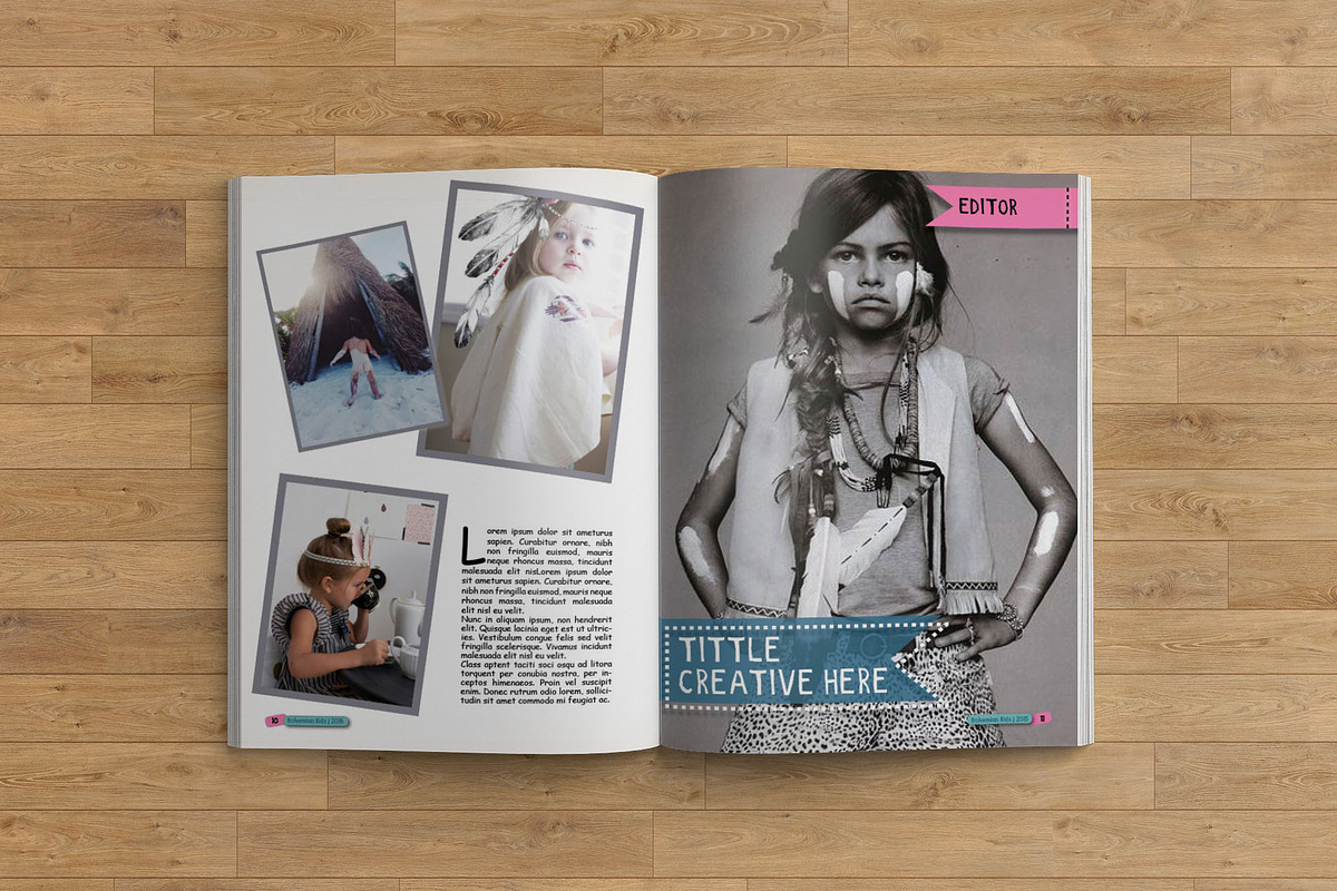 Bohemian Kids, a Magazine Template by Oktiva (Photo 4 of 7)
