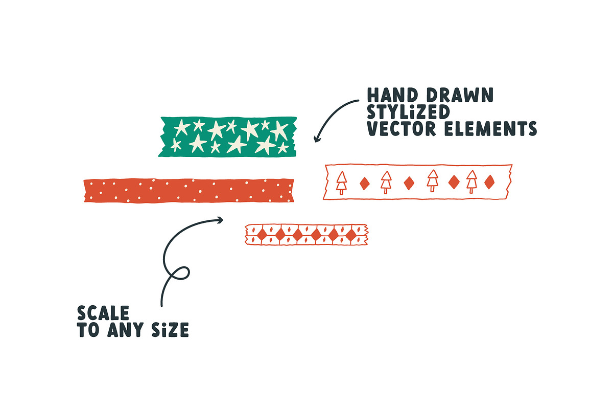 Christmas Washi Tape, an Object Graphic by AnkaDrozd (Photo 2 of 6)