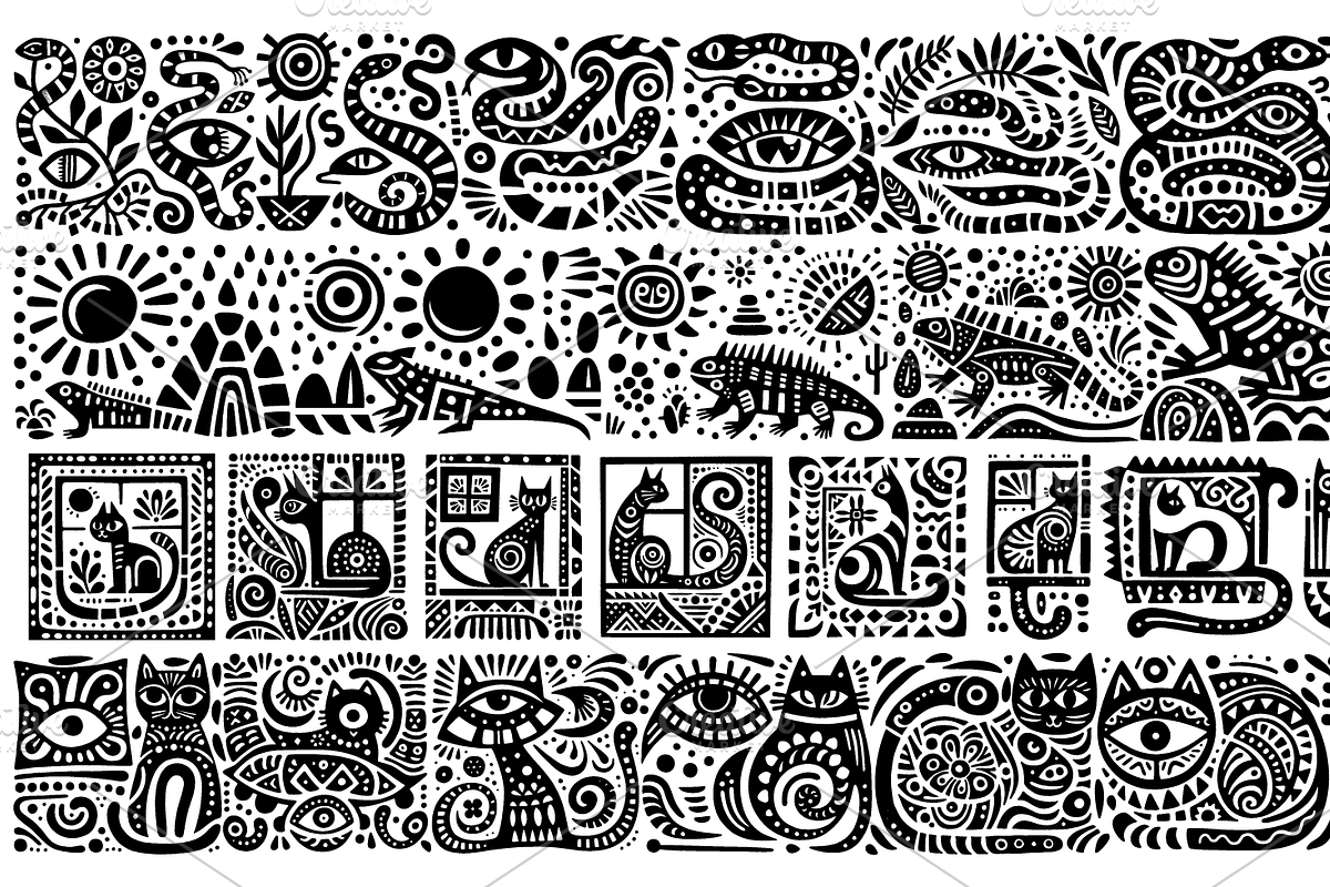 Vintage Animals and Pets Folk Art, a Decorative Illustration by devastd (Photo 11 of 29)