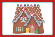 Printable Gingerbread House Builder, an Object Graphic by The Digital Prop Shop (Thumbnail 7 of 7)