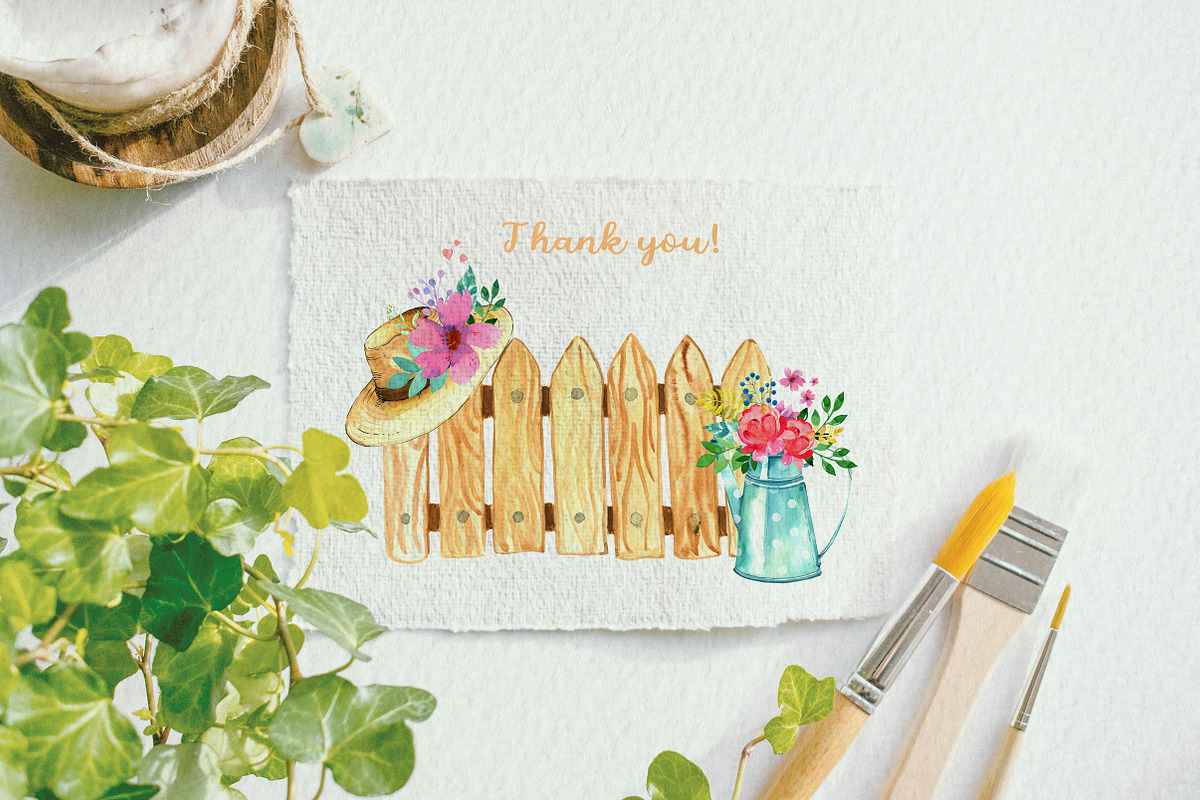Watercolor Garden. Illustrations set, a Seasonal Illustration by iri-illustration (Photo 8 of 8)