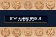 10 Animal Mandalas Set - Laser cut, an Object Graphic by Arshad Ali (Thumbnail 2 of 22)