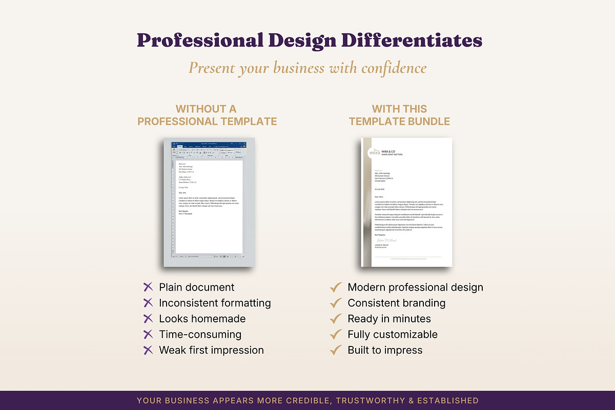 Letterhead Templates 6 Designs Word, a Stationery Template by B2 Studio (Photo 8 of 18)