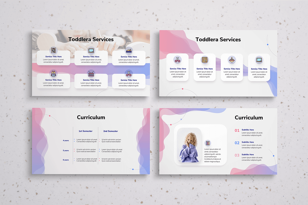 Kindergarten PowerPoint Presentation, a Presentation Template by Flat Icons (Photo 2 of 6)