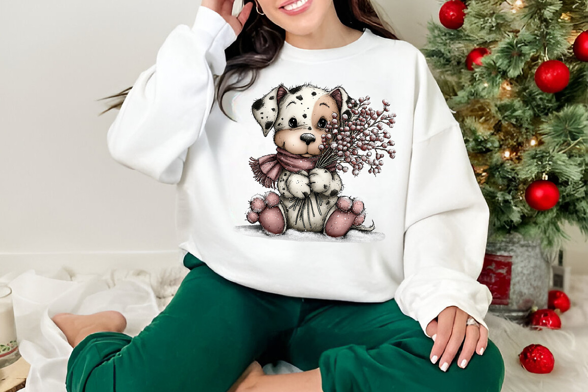 Christmas Cat and Dog Clipart, an Illustration by Canvas Craft (Photo 4 of 6)