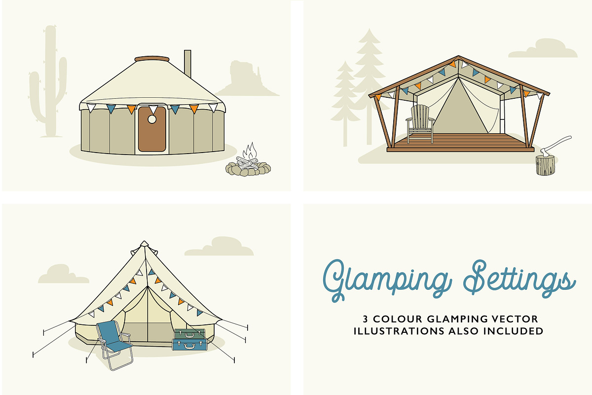 Glamping Tents, an Illustration by the cabin supply co (Photo 3 of 4)
