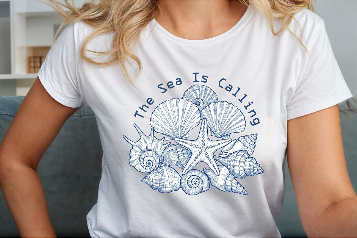 Summer Beach Seashell Doodle PNG, an Illustration by Sublimation Artist (Photo 6 of 9)