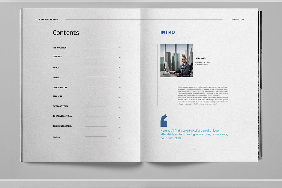 Modern Hotel Promotional Brochure, a Brochure Template by Boris Cupac (Photo 3 of 7)
