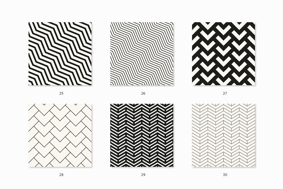 Chevron Seamless Patern Set, a Pattern Graphic by Curly_Pat (Photo 6 of 9)