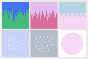 Drip Drop Liquid Patterns & Elements