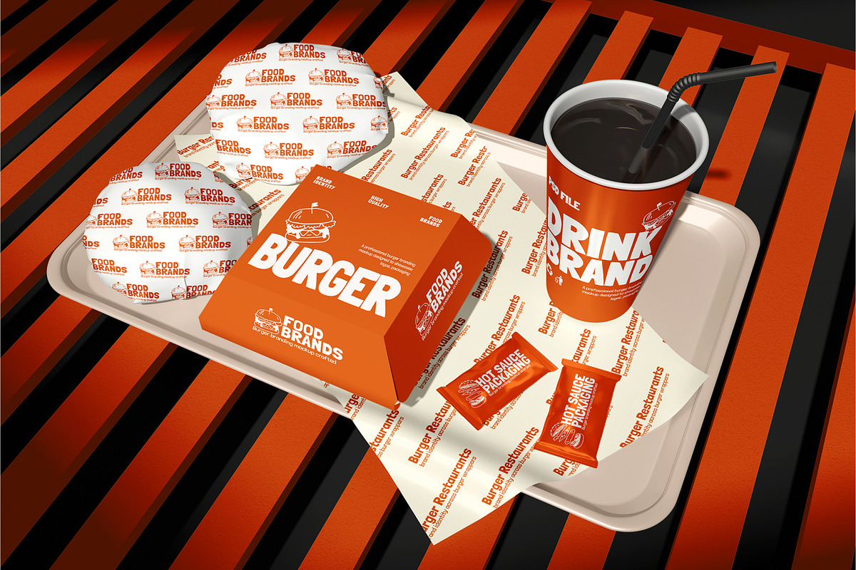 Burger Branding Mockup, a Packaging Mockup by Permadi Creative (Photo 3 of 5)
