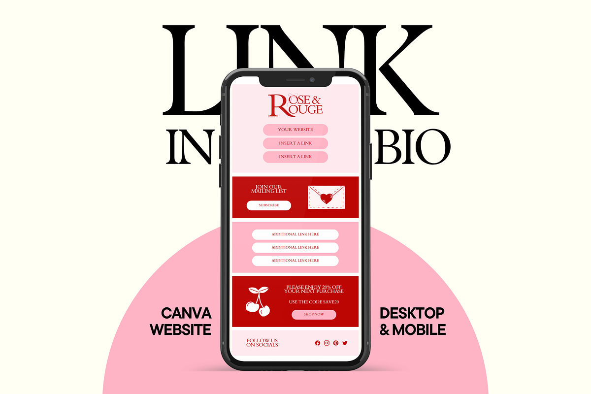 Canva Link In Bio Template, a Landing Page Template by Anna Design Studio (Photo 11 of 11)