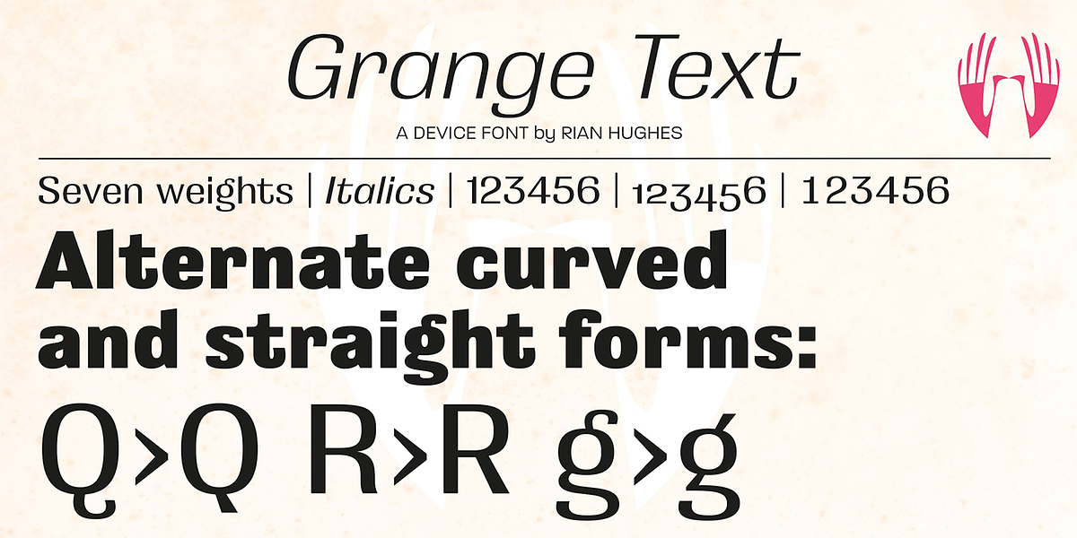 Grange Text, a Sans Serif Font by Device (Photo 1 of 5)