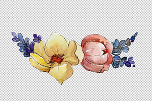 Succulent Tropical Flowers PNG Set