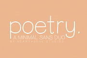 Poetry | Modern Minimal Sans Duo, a Sans Serif Font by Heart + Soul Studios (Thumbnail 9 of 9)