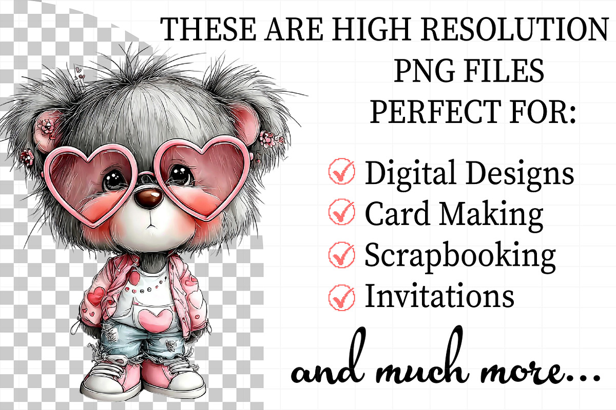 Valentine Teddy Bear Clipart Bundle, an Illustration by Daily.Designs (Photo 2 of 5)