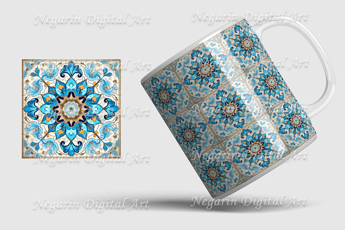 Persian Pattern Tile V1, a Pattern Graphic by Negarin Digital Art (Photo 2 of 8)