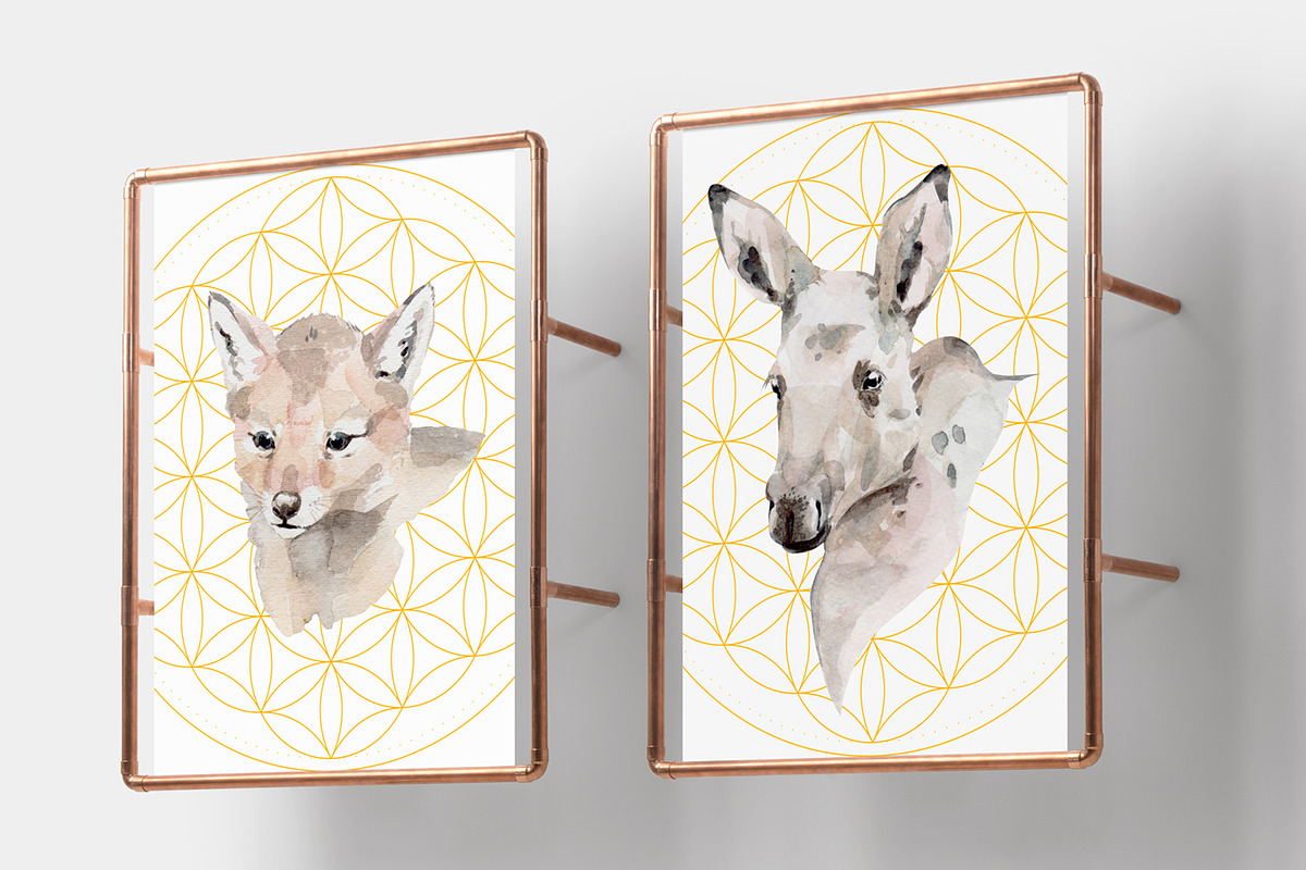 Watercolor Animals Set, an Animal Illustration by Flo Sacred Art (Photo 5 of 11)