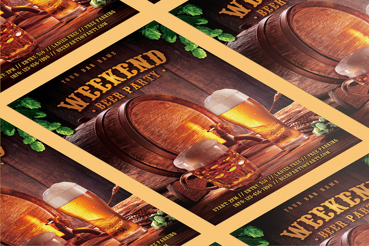 Weekend Beer Party Flyer, a Flyer Template by Rafoz (Photo 3 of 4)